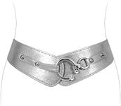 JASGOOD Women's Fashion Vintage Wide Elastic Stretch Waist Belt With Interlock Buckle Halloween Belt