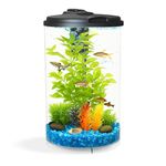 Koller Products Aquarius AquaView 360 Aquarium Kit with LED Light, 3-Gallon