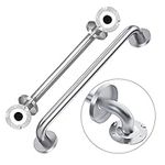 Handicap Grab Bars, 2 Pack 18 Inch Shower Grab Bar for Seniors, 304 Stainless Steel ADA Grab Bars for Bathtubs and Showers, Toilet, Safety Shower Handles for Elderly, Disabled, Injury (Brushed Nickel)