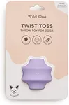 Wild One Small Twist Toss Dog Toy 100% Natural Rubber, Fun to Chew, Durable for All Breeds, Fetch Toy, Treat Dispensing Lilac