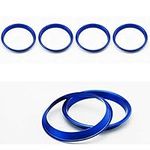 NewTH 4pcs Aluminum Alloy Air Condition Air Vent Outlet Ring Cover Trim Decoration Sticker For AUDI A3 S3 2013-2016/Q2 2017, Car-styling (BLUE, 65MM)