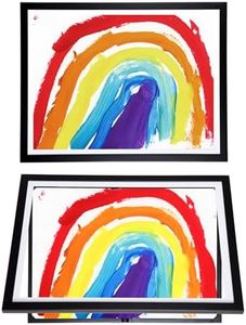 Dynamic Frames Li’l Davinci Front-Open 2-Pack Kids Art Frames, Wooden Frames for 18x24 Artwork, Prints & Certificates, Store up to 50 per Frame, 20.88 x 26.88 Outer Dimensions, Black