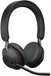 Jabra Evolve2 65 Wireless PC Headset – Noise Cancelling UC Certified Stereo Headphones with Long-Lasting Battery – USB-C Bluetooth Adapter – Black