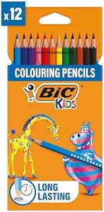 Bic Kids Evolution Ecolutions Crayons De Couleur, Coloris Assortis, 12 unités