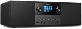 Philips Mikro-Musiksystem TAM6805 50W All-in-One mit Internetradio, Bluetooth, Spotify Connect, USB, CD-Player, DAB+, FM, Bassreflex-Lautsprecher – Kompaktes Audiosystem für Zuhause, Büro oder Küche