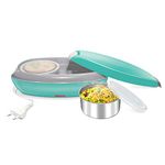 MILTON Swiftron Stainless Steel Tiffin Box Set, 260ml/262mm, Set of 2, Aqua Green