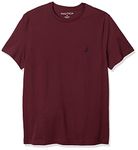 Nautica Men's Short Sleeve Solid Crew Neck T-Shirt, Royal Burgundy, 3X-Large