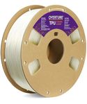 OVERTURE TPU Filament 1.75mm Flexible TPU Roll, 95A Soft 3D Printer Filament, 1kg Spool (2.2 lbs), Dimensional Accuracy +/- 0.02mm (TPU Transparent)