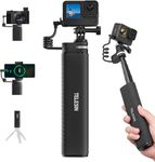 TELESIN Power Grip 35.4" Extension Selfie Stick Handler for GoPro Mirrorless Camera, Waterproof Large Capacity Battery Charger Bank for GoPro Hero 13 12 11 10 9 Insta360 DJI Action iPhone Android