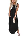 Zeagoo Womens Summer Dress Casual Long Dress Split Curve Hem Dress Floral Sundress Printed Boho Dress