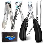 Toenail Clippers for Seniors Thick Nails - Wide Jaw Opening Extra Large Toe Nail Clippers with Catcher, Professional Sharp Curved Blade Heavy Duty Cipper Pro Nail Cutter for Seniors Long Handle