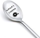 Mothers Day Nana Gifts from Grandkids Grandma Coffee Spoon Engraved Birthday Gifts for Granny Grandmother Nanna Espresso Spoons Coffee Lover Gifts