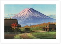 Hasui Kawase “Funatsu no AKI Mount Fuji” Japanese Painting Poster 16.53inch×11.69inch/42㎝×29.7㎝(A3)＜fine Art Paper Print＞【Made in Japan】 Print on a Thick Sheet of Paper Painting Wall Art