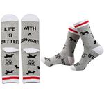 PXTIDY Schnauzer Socks Schnauzer Lover Gifts Life Is Better With A Schnauzer Novelty Crew Socks Miniature Schnauzer Dog Socks Puppy Dog Owner Gifts