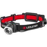 Ledlenser H8R Headlamp LED, Rechargeable Lithium 18650 Battery, 600 lumens, focusable, up to zu 120h runtime, red Rear Back Light, slewable, USB Charging Cable, Headlamp