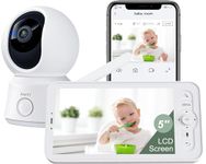 ARENTI Baby Monitor with Wifi,Video Baby Monitor with 1080P Camera,5-inch 720P Display,Night Vision,Pan Tilt Zoom,Auto Tracking,Temperature Sensor,Sound&Motion Detection,2 Way Audio,Vox Mode