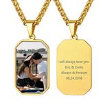 GOLDCHIC JEWELRY Gold Customized Military Dog Tags For Men, Personalized Engraved Army Pendant Necklace Hip Hop Jewellery For Boyfriend