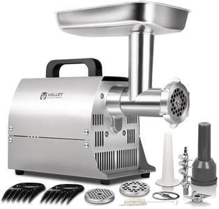 Valley Sportsman #8 Stainless Steel Electric Meat Grinder, 0.4 HP 300W, Powder Coating, Copper Motor, Heavy Duty Industrial Meat Grinder, Ideal for Commercial and Regular Use