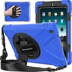 BRAECNstock for Apple iPad 4th/3rd/2nd Generation Case 9.7 Inch Shockproof Protective Kids Case with Screen Protector Rotating Stand & Hand Strap Case for iPad 2/3/4 Case A1458 iPad Case - Blue