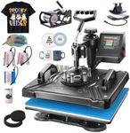 AKEYDIY Heat Press Machine 8 in 1 Professional Heat Press Machines 15" Swing Away Shirt Printing Sublimation Transfer Machine Digital Heat Press Machine for T shirts ,Hat, Mug,Plate