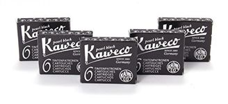 Kaweco Fountain Pen Ink Cartridges short, Pearl Black (Black), 30 pc.