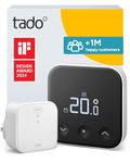 tado Smart Thermostat X – Starter Kit Wired Room Thermostat & Bridge X, Control via App & Smart Speaker (Alexa, Siri, Google Assistant), DIY Installation