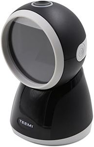 TEEMI 1D 2D Handsfree Presentation Barcode Scanner, One Megapixel High Resolution QR Code Scanner USB Wired Automatic Reader with Global Shutter for PC POS Mac OS Support Moving Bar Codes, TMSL-70