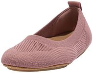 FitFlop Allegro E01 Multi-Knit Ballet Pumps Warm Rose 8 M (B), Warm Rose, 8