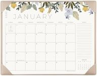 Desk Calendar 2025 with Desktop Mat, Cabbrix Large Desk Pad Calendar 22 x 17 Inch Runs From January 2025 to December 2025, Floral Design Calendar 2025 for Home School and Office