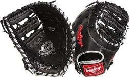 Rawlings | PRO Preferred Baseball First Base Mitt | Anthony Rizzo Pattern | Right Hand Throw | 12.75" - Horizontal Bar Web | Black