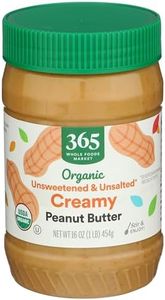 365 by Whole Foods Market, Organic Creamy Peanut Butter No Salt Added, 16 Ounce