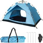 Hibtn Camping Tent, Ultralight Dome Tent, Waterproof Windproof with 2 Mesh Doors,Storage Bag for Camping Hiking Backpacking, Instant Automatic Pop Up Tent