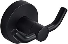 MARMOLUX ACC - Black Bathroom Hooks for Towels | Modern Black Hooks, Double Robe & Towel Hooks Ideal as Bathroom Towel Holder, Shower Wall Hook, Kitchen Hand Towel Holder - Bathroom Hook - Shower Hook