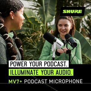 Shure MV7+ Podcast Microphone – White USB/XLR Dynamic Mic