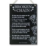 CARISPIBET Broken Chain | Poem memorial bereavement sympathy condolence funeral gift for loss of loved one 12" x 8"