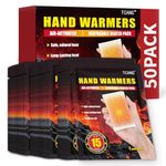 50 Pack Disposable Hand Warmers - Up to 15 Hours of Heat - Super Long Lasting Air Activated Warmers, All Natural & Portable for Camping, Fishing, Outdoor Sports, Winter Work, Gifts for Men and Women