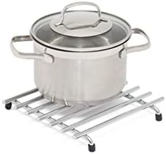 simplywire – Trivet – Heat Resistant – Kitchen Worktop Protector – Square - Chrome