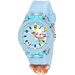 SWADESI STUFF Cute Cartoon Multi Color Lights Rubber Strap Kid Analog Watch For Girls (Mouse), Multi-Color Dial, Multi-Color Band