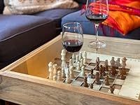 Rustic Chess and Checkers Coffee/En