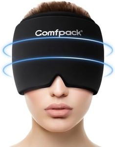 Comfpack Form Fitting Gel Ice Headache Relief Hat, Cold Therapy Migraine Relief Cap Ice Head Wrap Ice Pack Mask for Tension & Stress