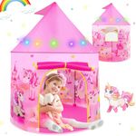 Toys for 3 4 5 6 7 Year Old Girls: Pop Up Tents for Kids Unicorn Gifts for Girls Birthday Presents for 5 6 7 8 Year Old Girl Outdoor Toys for Toddlers Age 3-5 Playhouse for Kid Childs Princess Toy