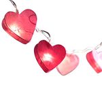 Blaze On Radiant Heart Shaped Fairy Lights (Pink Tones) - Handcrafted 3D Translucent Hearts - Made with Hand Screened Mulberry Paper - 20 Warm White LED Lights - Includes UK USB Adapter - Indoor