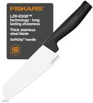 Fiskars Santoku-Knife, Hard Edge, Elegant Design, Total Length: 29.1 cm, Stainless Steel/Plastic, 1051761