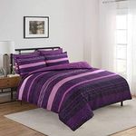 Adam Home Printed Quilt Cover Set (katie Purple, Super King) Elegant PolyCotton Bedding Set Duvet Cover Set includes 1 Quilt Cover & 1 Pillow Shams Extremely Soft & Durable Comforter Cover