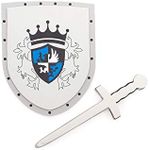 Little Adventures Foam Pretend Play Toy Shield & Sword Set (Blue Knight)