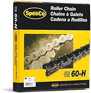 SpeeCo S06603 #60-H Roller Chain x 10 Feet with Connecting Link