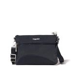 Baggallini Women's Securtex Anti-Theft Memento Crossbody Bag, French Navy, One Size