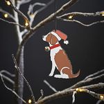 Sweet William Springer Spaniel Christmas Decoration, Wood, 10x10x0.5 cm