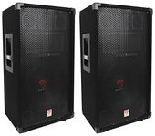 Rockville (2) RSG12 12 3-Way 1000 Watt 8-Ohm Passive DJ/Pro Audio PA Speaker