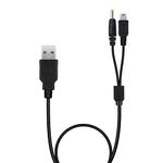 Mcbazel Charging Cable for PSP 1000/2000/3000/PS3, 2 in 1 USB Data Charger Cable Lead for PSP 1000 2000 3000